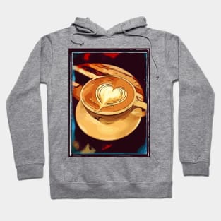 Coffee in the shape of a heart Hoodie